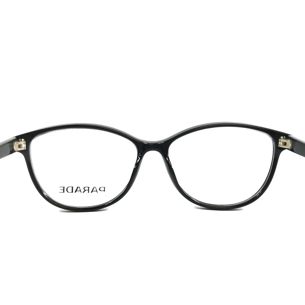 Parade Eyeglasses Frames 1108 Polished Black Cat Eye Full Rim 53-15-143